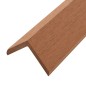 vidaXL Molduras angulares 5 uds WPC marrón claro 170 cm