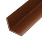 vidaXL Molduras angulares 5 uds WPC marrón claro 170 cm