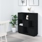 vidaXL Aparador alto de madera maciza de pino negro 110,5x35x117 cm vidaXL Aparador alto de madera maciza de pino negro 110,5x35x117 cm