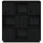 vidaXL Aparador alto de madera maciza de pino negro 110,5x35x117 cm vidaXL Aparador alto de madera maciza de pino negro 110,5x35x117 cm