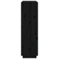 vidaXL Aparador alto de madera maciza de pino negro 110,5x35x117 cm vidaXL Aparador alto de madera maciza de pino negro 110,5x35x117 cm