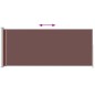 vidaXL Toldo lateral retráctil para patio marrón 180x500 cm vidaXL Toldo lateral retráctil para patio marrón 180x500 cm