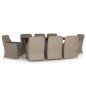 vidaXL Juego de comedor de jardín 9 piezas y cojines marrón vidaXL Juego de comedor de jardín 9 piezas y cojines marrón