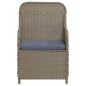 vidaXL Juego de comedor de jardín 9 piezas y cojines marrón vidaXL Juego de comedor de jardín 9 piezas y cojines marrón