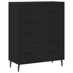 vidaXL Aparador de madera de ingeniería negro 69,5x34x90 cm