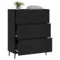 vidaXL Aparador de madera de ingeniería negro 69,5x34x90 cm vidaXL Aparador de madera de ingeniería negro 69,5x34x90 cm