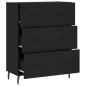 vidaXL Aparador de madera de ingeniería negro 69,5x34x90 cm vidaXL Aparador de madera de ingeniería negro 69,5x34x90 cm