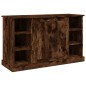 vidaXL Aparador madera contrachapada color roble ahumado 100x35,5x60cm
