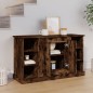 vidaXL Aparador madera contrachapada color roble ahumado 100x35,5x60cm