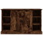 vidaXL Aparador madera contrachapada color roble ahumado 100x35,5x60cm