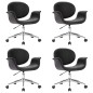 vidaXL Sillas de comedor giratorias 4 unidades cuero sintético negro vidaXL Sillas de comedor giratorias 4 unidades cuero sintético negro