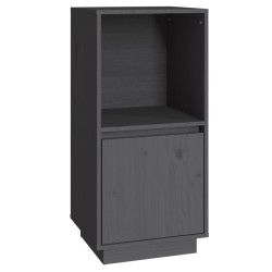 vidaXL Aparador de madera maciza de pino gris 38x35x80 cm