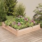 vidaXL Jardinera arriate con forro madera maciza abeto 120x60x25 cm vidaXL Jardinera arriate con forro madera maciza abeto 120x60x25 cm