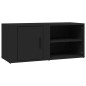 vidaXL Mueble para TV madera contrachapada negro 80x31,5x36 cm vidaXL Mueble para TV madera contrachapada negro 80x31,5x36 cm