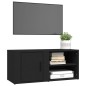 vidaXL Mueble para TV madera contrachapada negro 80x31,5x36 cm vidaXL Mueble para TV madera contrachapada negro 80x31,5x36 cm