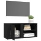 vidaXL Mueble para TV madera contrachapada negro 80x31,5x36 cm vidaXL Mueble para TV madera contrachapada negro 80x31,5x36 cm