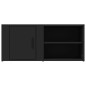 vidaXL Mueble para TV madera contrachapada negro 80x31,5x36 cm vidaXL Mueble para TV madera contrachapada negro 80x31,5x36 cm