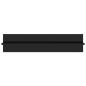 vidaXL Estante de pared 2 uds contrachapado negro brillo 80x11,5x18 cm