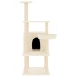 vidaXL Rascador para gatos con postes de sisal color crema 132 cm vidaXL Rascador para gatos con postes de sisal color crema 132 cm