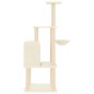 vidaXL Rascador para gatos con postes de sisal color crema 132 cm vidaXL Rascador para gatos con postes de sisal color crema 132 cm