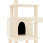 vidaXL Rascador para gatos con postes de sisal color crema 132 cm vidaXL Rascador para gatos con postes de sisal color crema 132 cm