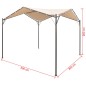 vidaXL Cenador carpa 3x3 m de acero beige vidaXL Cenador carpa 3x3 m de acero beige