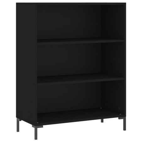 vidaXL Estantería madera de ingeniería negro 69,5x32,5x90 cm