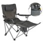 HI Silla de camping lujosa con reposapiés antracita HI Silla de camping lujosa con reposapiés antracita