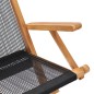 vidaXL Sillas de jardín plegables 2 uds madera maciza de teca y cuerda vidaXL Sillas de jardín plegables 2 uds madera maciza de teca y cuerda