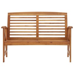 vidaXL Banco de jardín madera de acacia maciza 119 cm
