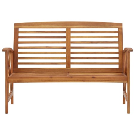 vidaXL Banco de jardín madera de acacia maciza 119 cm