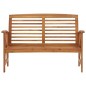 vidaXL Banco de jardín madera de acacia maciza 119 cm vidaXL Banco de jardín madera de acacia maciza 119 cm