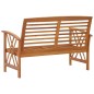 vidaXL Banco de jardín madera de acacia maciza 119 cm vidaXL Banco de jardín madera de acacia maciza 119 cm