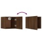 vidaXL Mueble para TV de pared roble marrón 30,5x30x30 cm