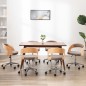 vidaXL Sillas comedor giratorias 6 uds madera curvada tela gris taupe vidaXL Sillas comedor giratorias 6 uds madera curvada tela gris taupe