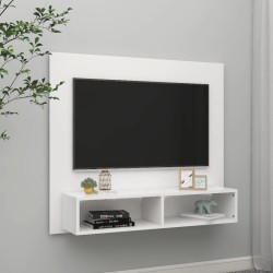 vidaXL Mueble de TV de pared madera contrachapada blanco 102x23,5x90cm