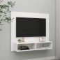 vidaXL Mueble de TV de pared madera contrachapada blanco 102x23,5x90cm