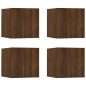 vidaXL Muebles para TV de pared 4 uds roble marrón 30,5x30x30 cm vidaXL Muebles para TV de pared 4 uds roble marrón 30,5x30x30 cm