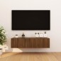 vidaXL Muebles para TV de pared 4 uds roble marrón 30,5x30x30 cm vidaXL Muebles para TV de pared 4 uds roble marrón 30,5x30x30 cm