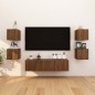 vidaXL Muebles para TV de pared 4 uds roble marrón 30,5x30x30 cm vidaXL Muebles para TV de pared 4 uds roble marrón 30,5x30x30 cm