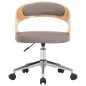 vidaXL Sillas comedor giratorias 6 uds madera curvada tela gris taupe vidaXL Sillas comedor giratorias 6 uds madera curvada tela gris taupe
