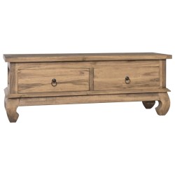 vidaXL Mueble para TV de madera maciza de teca 110x35x40 cm