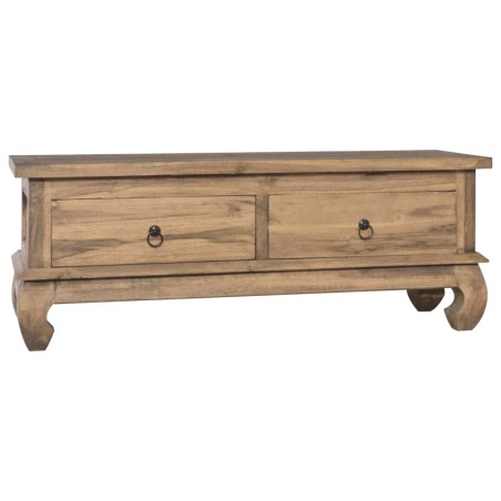 vidaXL Mueble para TV de madera maciza de teca 110x35x40 cm