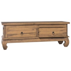 vidaXL Mueble para TV de madera maciza de teca 110x35x40 cm