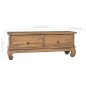 vidaXL Mueble para TV de madera maciza de teca 110x35x40 cm vidaXL Mueble para TV de madera maciza de teca 110x35x40 cm