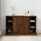 vidaXL Aparador de madera contrachapada roble marrón 100x35,5x60 cm vidaXL Aparador de madera contrachapada roble marrón 100x35,5x60 cm