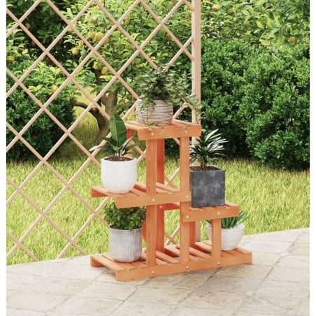 vidaXL Soporte para flores madera maciza de abeto 58x25x51 cm