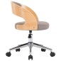 vidaXL Sillas comedor giratorias 6 uds madera curvada tela gris taupe vidaXL Sillas comedor giratorias 6 uds madera curvada tela gris taupe
