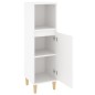 vidaXL Armario de baño madera contrachapada blanco 30x30x100 cm vidaXL Armario de baño madera contrachapada blanco 30x30x100 cm