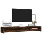 vidaXL Soporte monitor madera contrachapada roble ahumado 100x24x13 cm vidaXL Soporte monitor madera contrachapada roble ahumado 100x24x13 cm